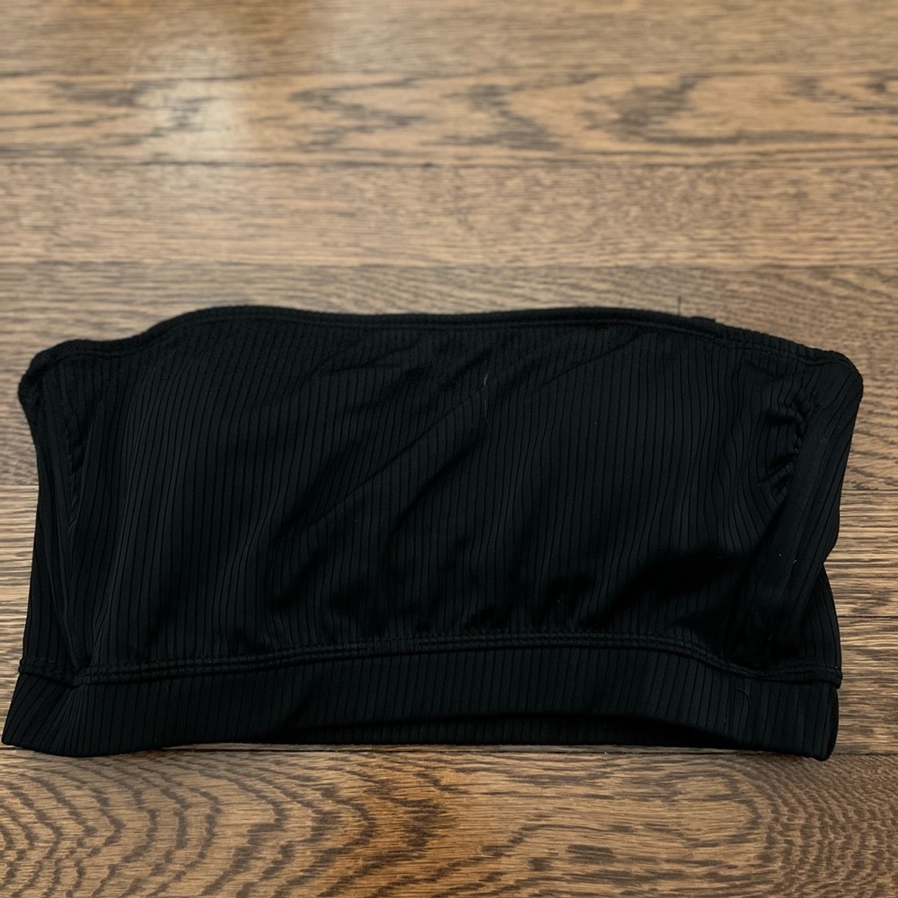 Black Strapless Bandeau Top